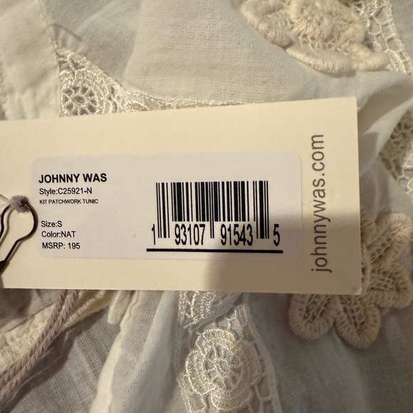 NWT Johnny Was Kit Patchwork Tunic in Natural Size Small - Picture 9 of 9